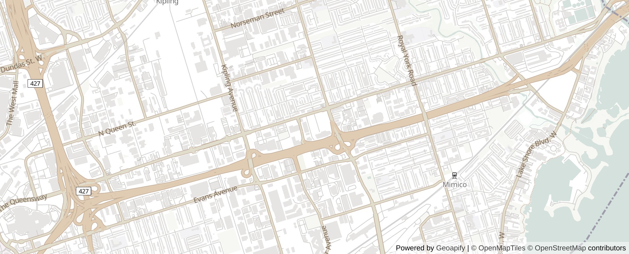 Map of Multiplexes in Etobicoke-Lakeshore, Toronto (Ward 3)