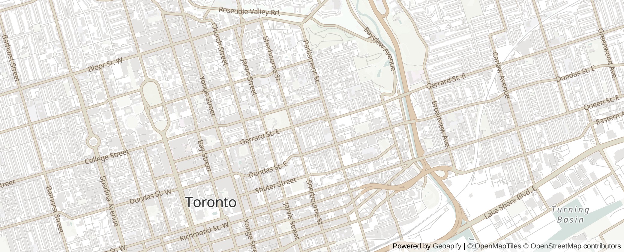 Map of Multiplexes in Toronto Centre, Toronto (Ward 13)