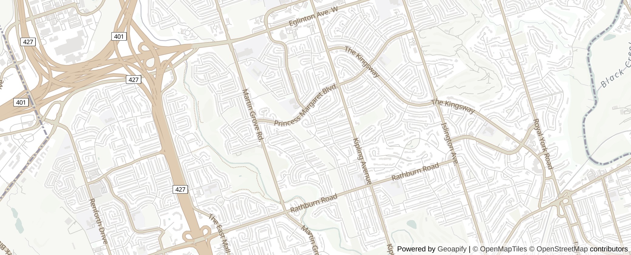 Map of Multiplexes in Etobicoke Centre, Toronto (Ward 2)