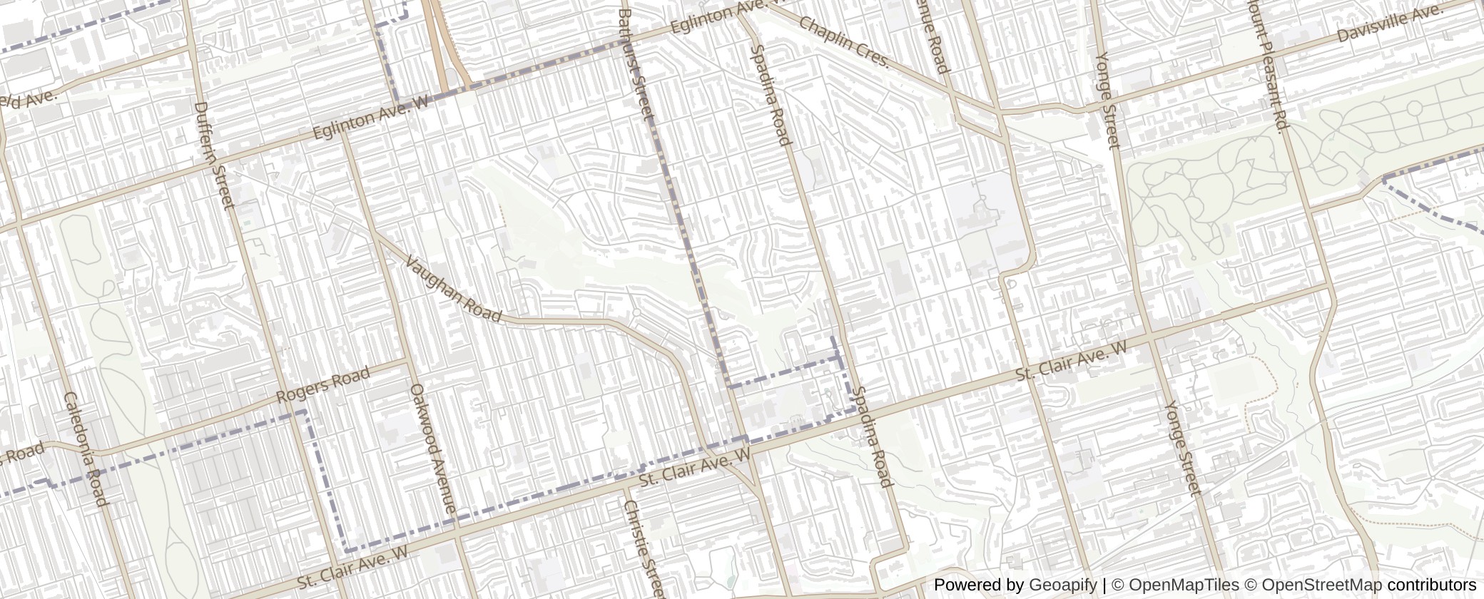 Map of Multiplexes in Toronto-St. Paul's, Toronto (Ward 12)