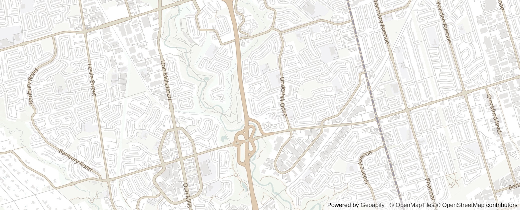 Map of Multiplexes in Don Valley East, Toronto (Ward 16)