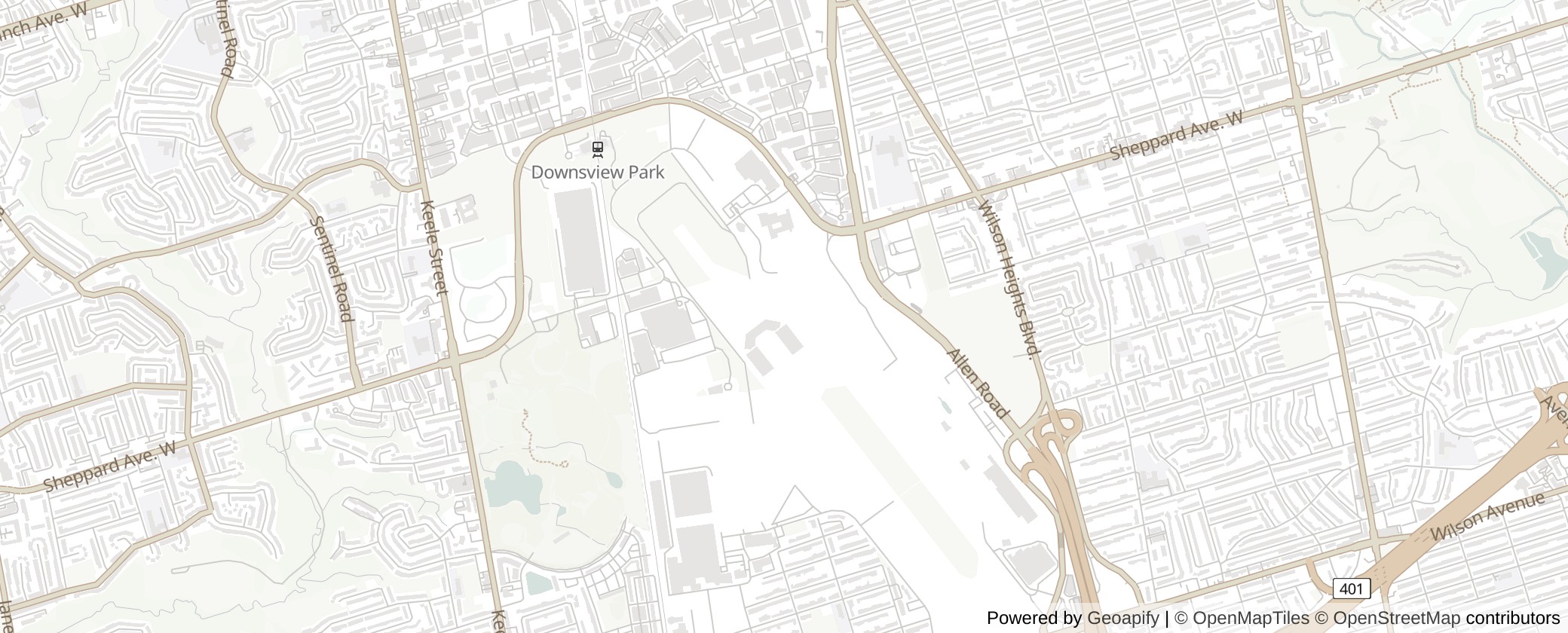 Map of Multiplexes in York Centre, Toronto (Ward 6)