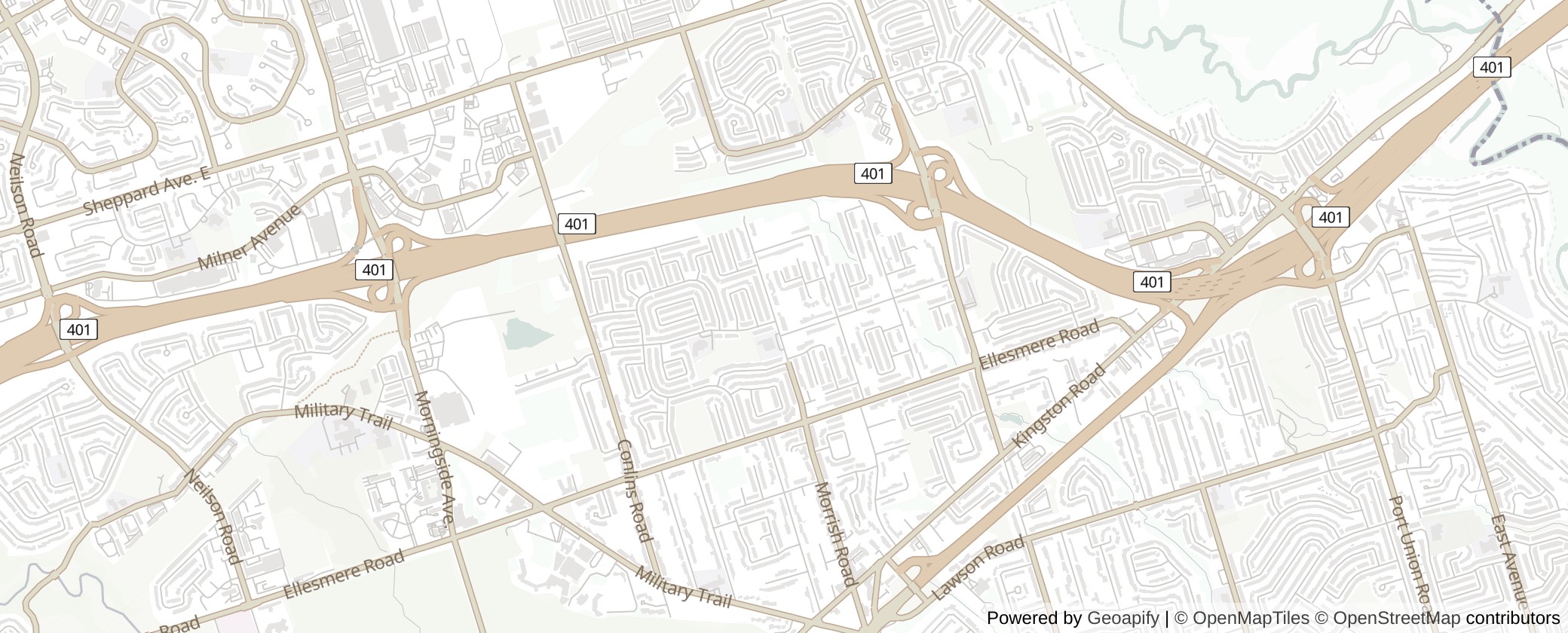 Map of Multiplexes in Scarborough-Rouge Park, Toronto (Ward 25)