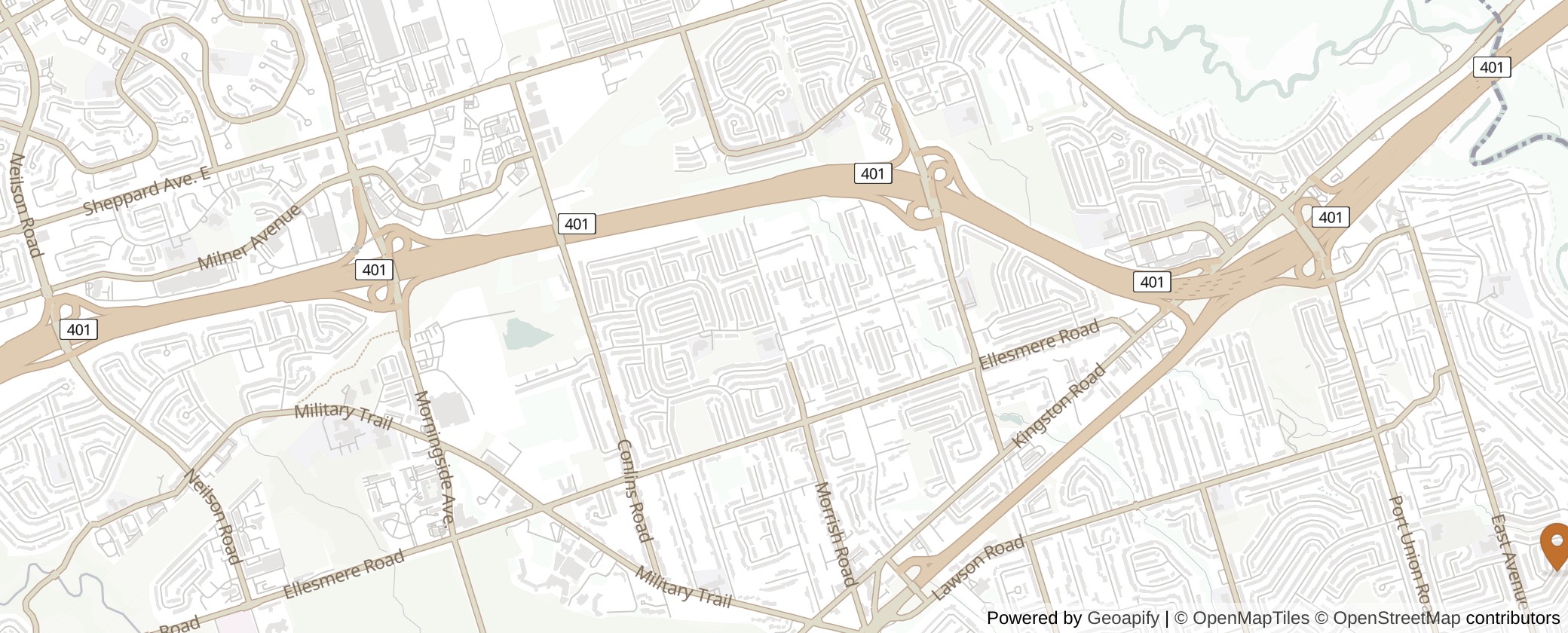 Map of Multiplexes in Scarborough-Rouge Park, Toronto (Ward 25)
